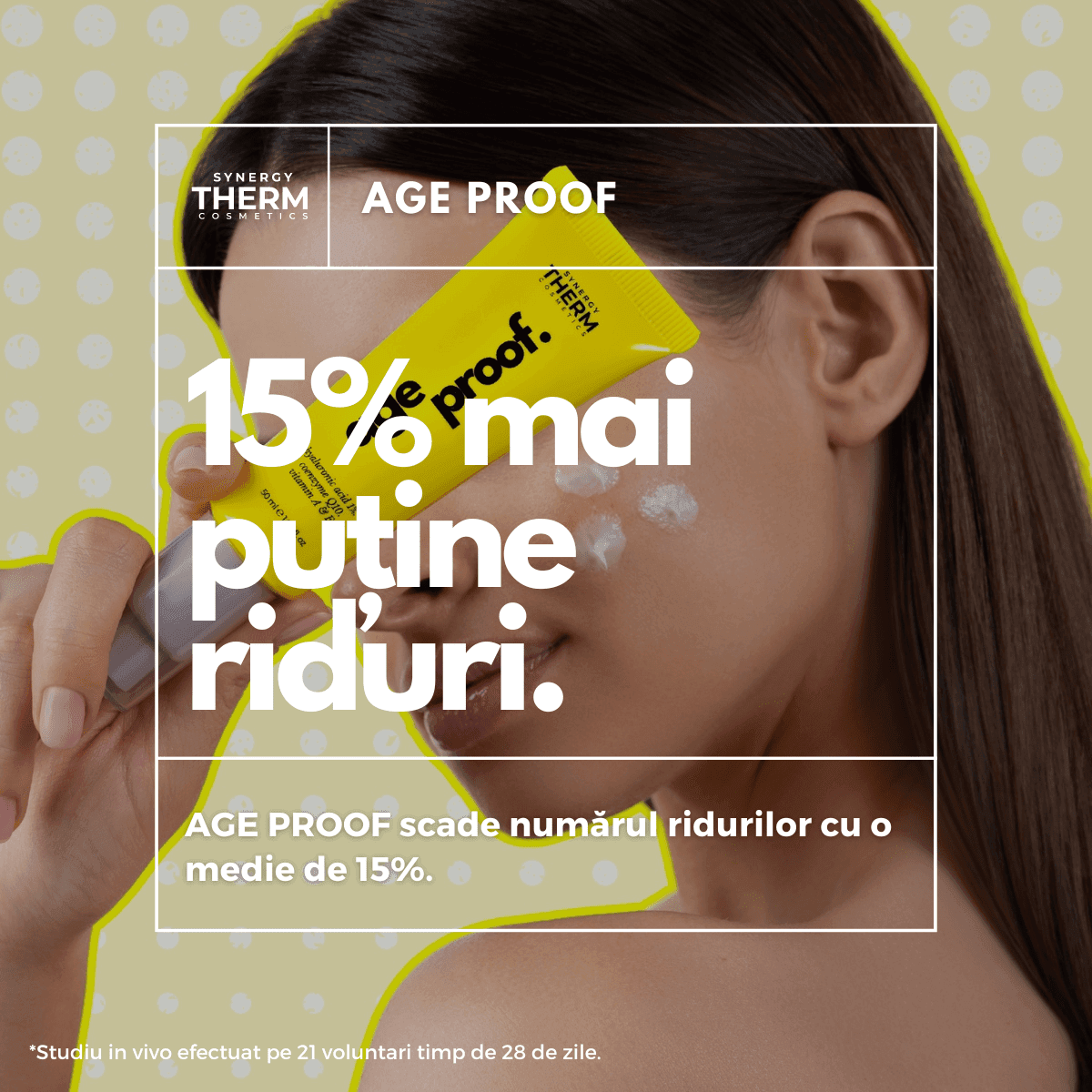 Cremă față antirid, Age-Proof, cu Coenzima Q10, Acid Hialuronic, Vitamina A, Hydromanil și Ulei de Avocado (2)