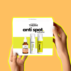 Set anti pete ANTI-SPOT ROUTINE set pentru prevenția și tratarea petelor hiperpigmentare cu ser anti-pete cu Acid Tranexamic și Arbutină, ser antioxidant și iluminator cu Vitamina C și ser cu Retinal