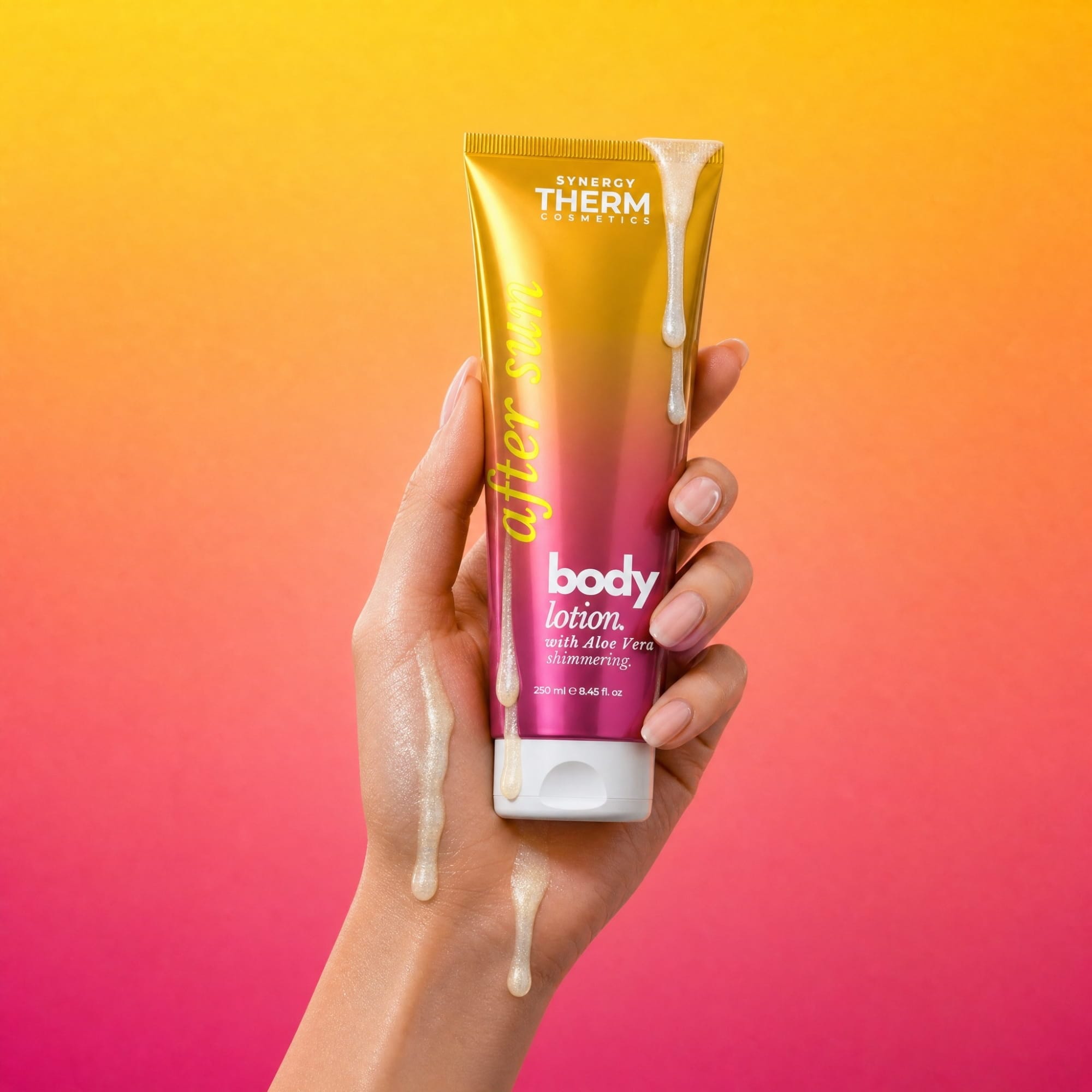 After Sun Body Lotion, Loțiune calmantă cu Aloe Vera pentru pielea expusă la soare, efect răcoritor și hidratant, 250ML