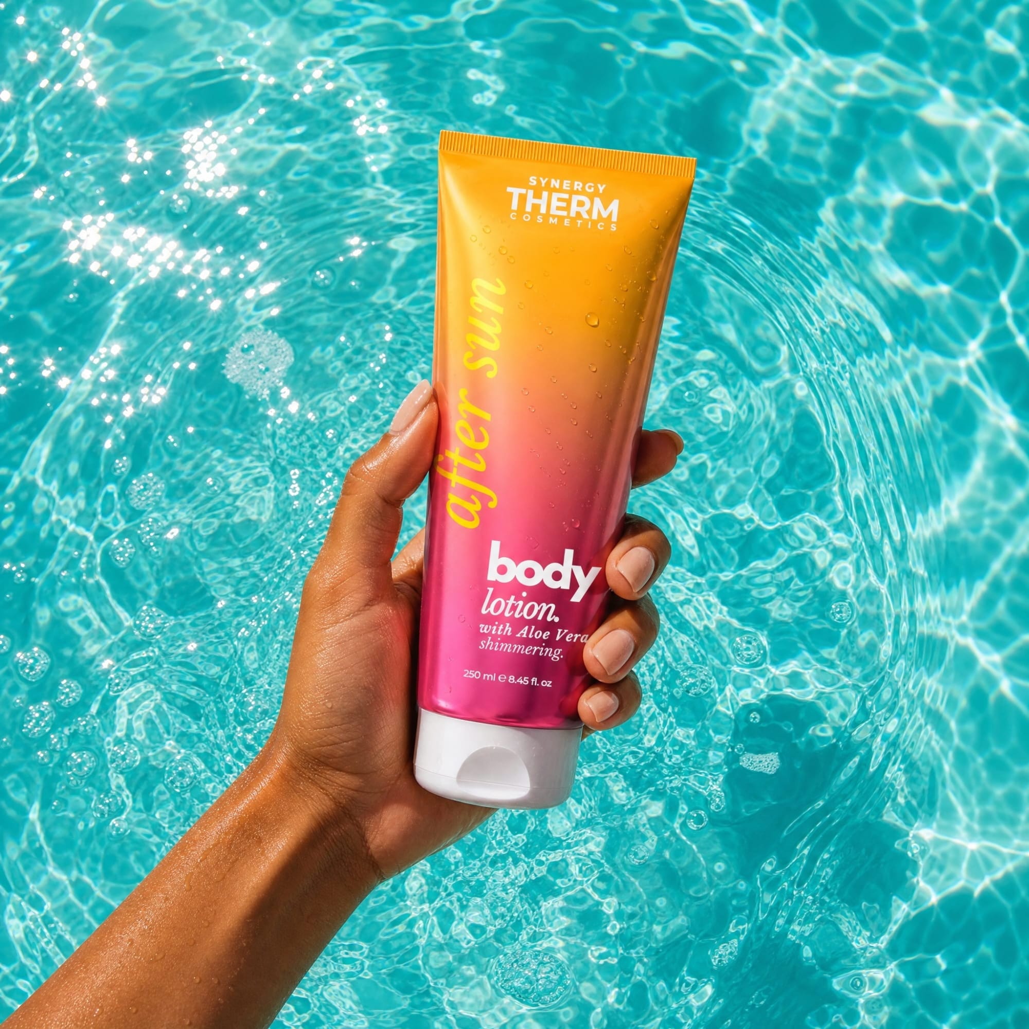 After Sun Body Lotion, Soothing Shimmering Aloe Vera Lotion for Sun-Exposed  Skin, Refreshing & Hydrating Effect, 250ML - Synergy Therm Cosmetics -  Skincare but better.