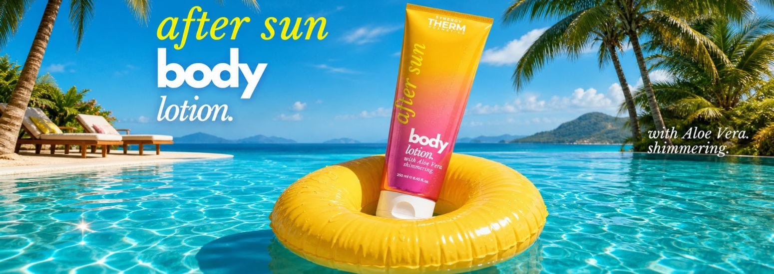 After Sun Body Lotion, Soothing Shimmering Aloe Vera Lotion for Sun-Exposed Skin, Refreshing & Hydrating Effect, 250ML