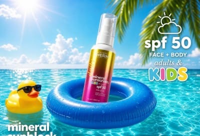 Mineral Sunblock SPF 50 for Kids & Adults, Water-Resistant, Fragrance-Free, 50ML