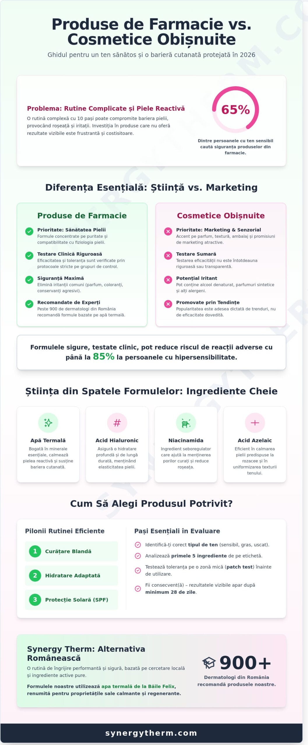 Produse de farmacie vs. cosmetice clasice: Ghid de alegere pentru un ten sănătos în 2026