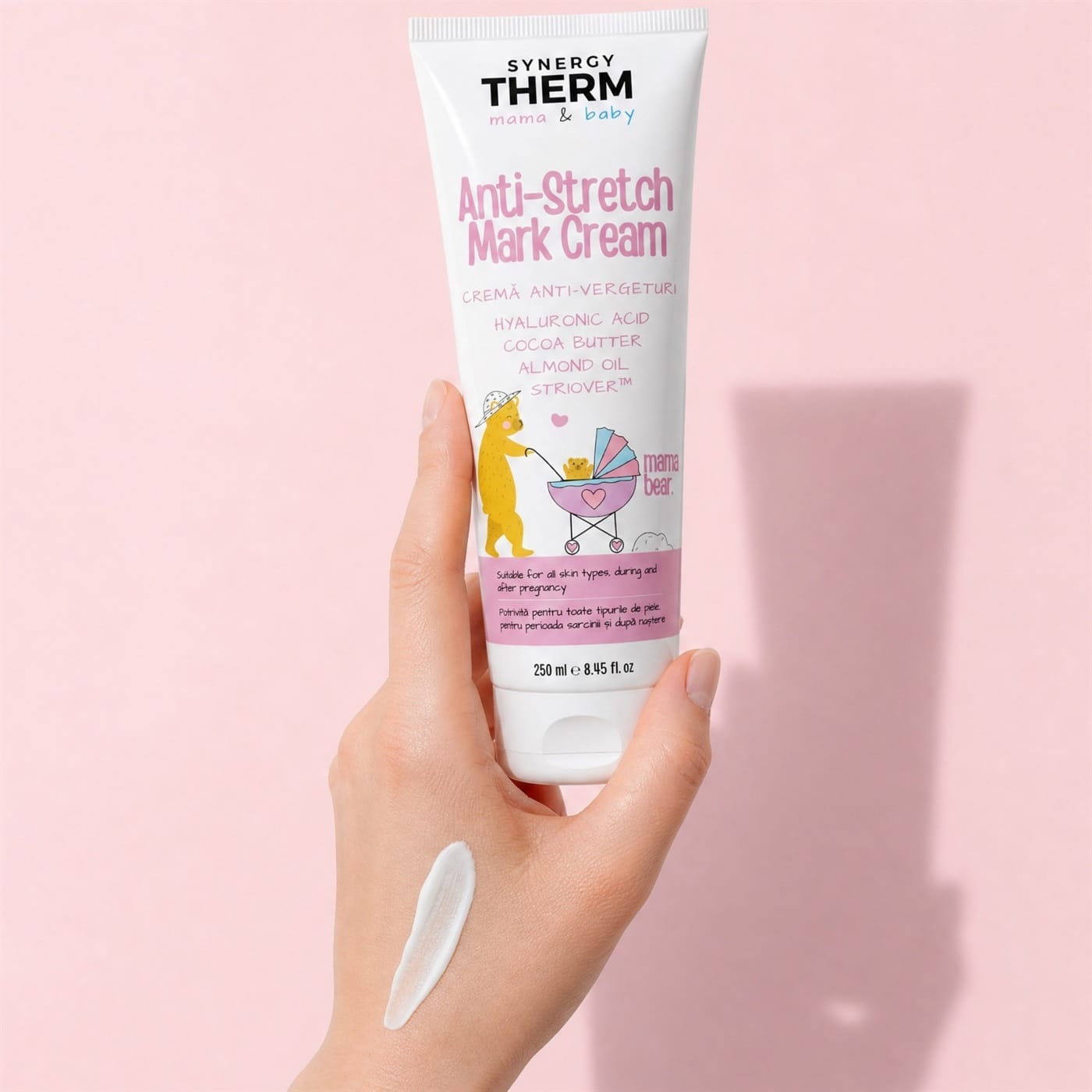 Synergy Therm Mama & Baby - Cremă Anti-Vergeturi cu Acid Hialuronic și Striover™, 250 ml