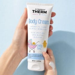 Synergy Therm Mama & Baby - Cremă de Corp pentru Bebeluși / Baby Body Cream, cu Aloe Vera, Unt de Shea, Glicerină, Pentru Pielea Sensibilă, Testată Dermatologic, 250 ml