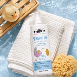 Synergy Therm Mama & Baby - Gel de Duș 2 în 1 cu Apă Termală, Pronalen® Sensitive Skin și Extracte Calmante, pentru Piele Sensibilǎ, 400 ml - imagine 2