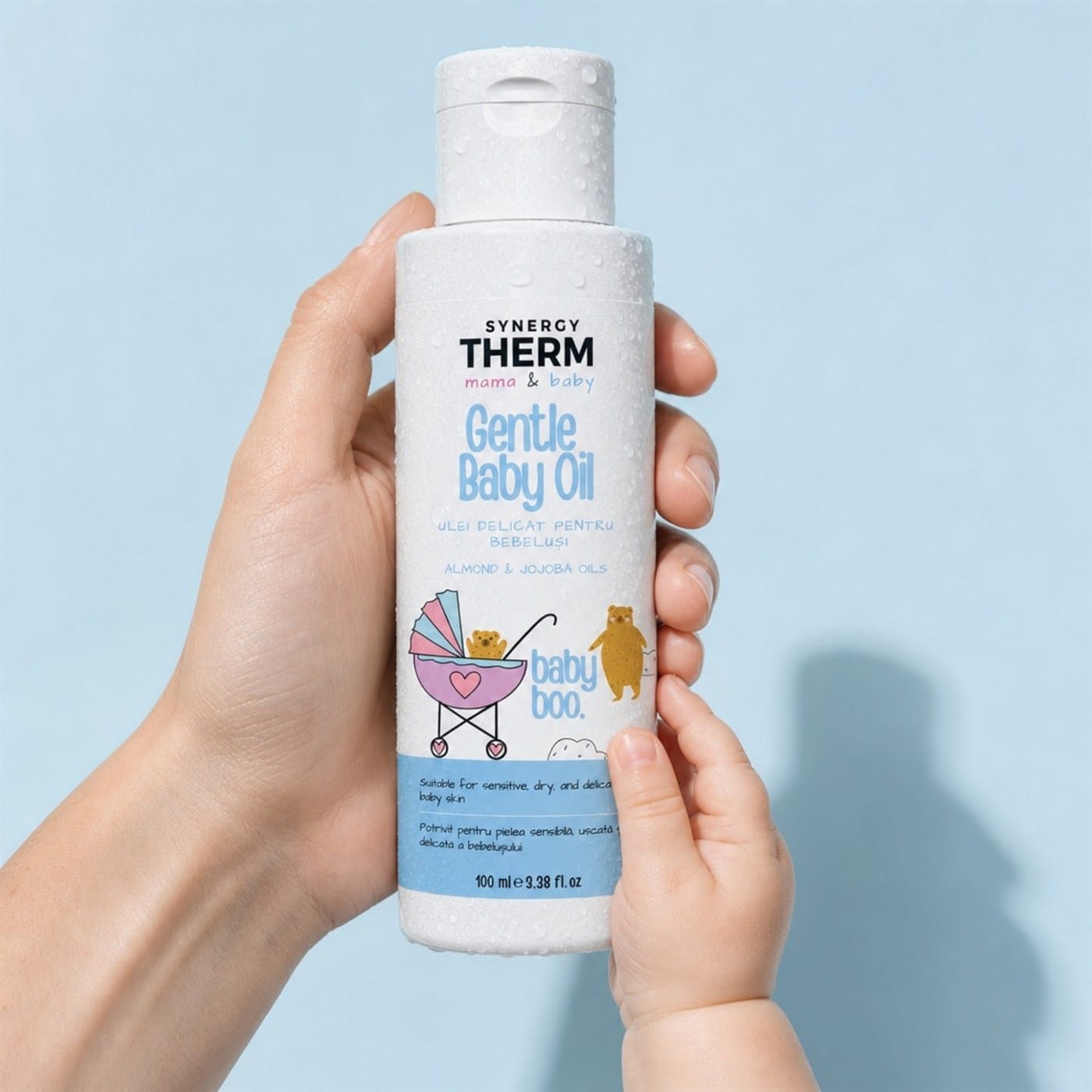 Synergy Therm Mama & Baby - Ulei Delicat pentru Bebeluși cu Ulei de Migdale Dulci, Jojoba și Squalane Vegetal, pentru Pielea Sensibilă, 100 ml