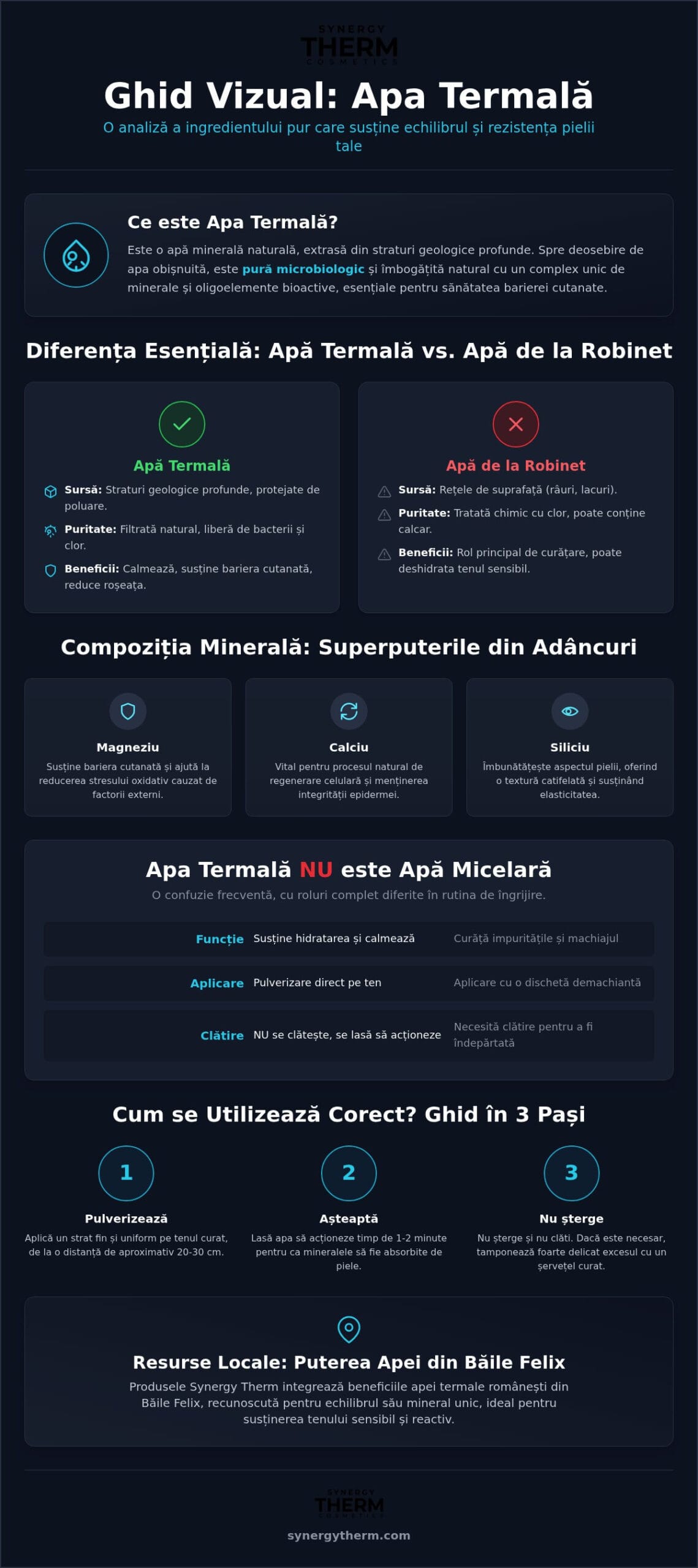 Apa termală: ce este, beneficii și cum o alegi după tipul de ten Apa termală: ce este, beneficii și cum o alegi după tipul de ten