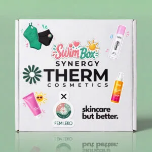 Synergy Therm × Femi.Eko Swim Box Eva | Protecție solară + Costum de baie menstrual