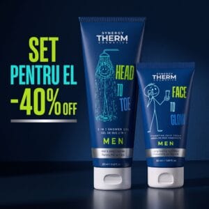 Set pentru el — Gel de duș 2 în 1 & Cremă de față hidratantă, cu 40% reducere